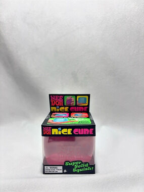 NeeDoh Nice Cube Super Solid Squish Fidget Toy Pink NWT
